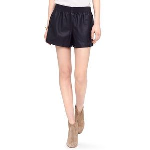 Club Monaco Faux leather perforated short.